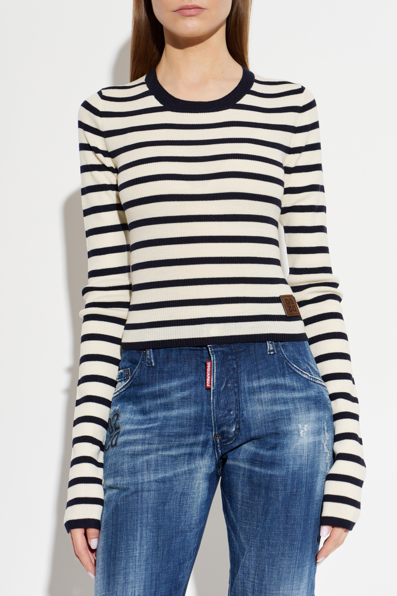 Dsquared2 Wool sweater with striped pattern | Women's | Vitkac